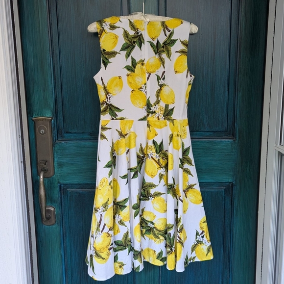1950s Style Grace Karin Tea Length Lemon Dress - Picture 2 of 5